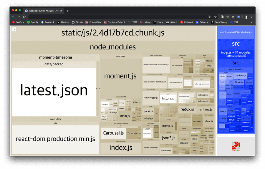 webpack bundle analyzer result